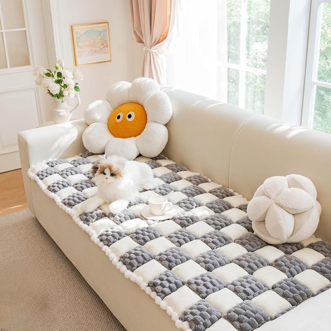 Anti-Slip Dog Bed Sofa Cover,Funny Cat Mat Sofa Cover，Washable Pet Bed Couch Cover,Pet Friendly Sofa Cover for Large Dogs (Charcoal Gray, 70x180 cm/28 * 71in)