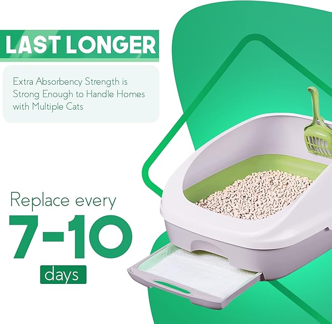 PETSWORLD Multi Cat Pad Refills for Cats Breeze Litter System, Ultra-Absorbent, Quick Dry - (600 Count, Fresh Scented)