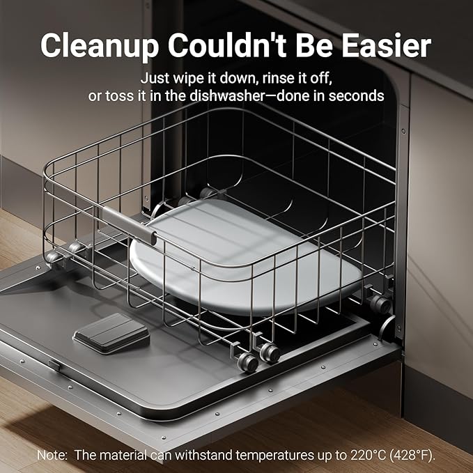 DownyPaws Dog Food Mats for Floors Waterproof, BPA Free Silcone Dog Bowl Mat, Non-Slip Pet Feeding Mat with High Raised Edge, Cat Placemat for Messy Drinkers, 18"×12.5", Light Gray