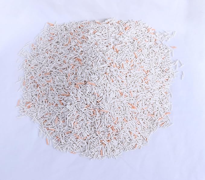 Tofu Cat Litter Hilton Floral Scent 5.5 Lbs X 2 Bags, Can Flush Down Toilets or drains, Low Tracking Cat Litter 1.8mm Pellets.