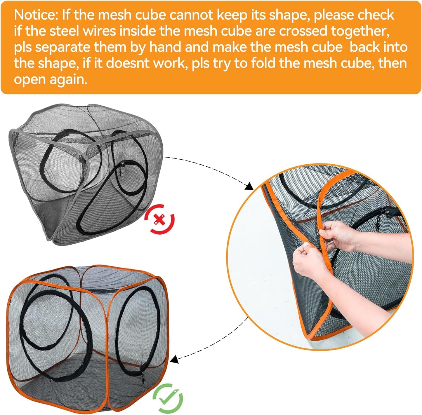 Cat Play Tunnel + Cube(with Three Ways) for Indoor and Outdoor, Kitty Play House, Cat Enclosures, Collapsible Kitty Tent, Kitten Toys Easy to Connect with Kitty Tent（2 Tunnels + Cube ）