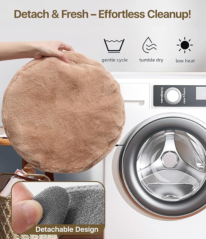 Cat Desk Bed, Cat Hammock for Home Office, 360°Rotating & Adjustable Shelf, Removable Comfortable Soft Pet Nest Bed, Modern Unique Kitten Furniture Attachment for Game Tables, Brown