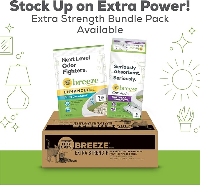 Purina Tidy Cats Breeze Litter System Cat Pad Refills 10ct. Pack Tidy Cats Cat Litter Pads - 10 ct. Pouch