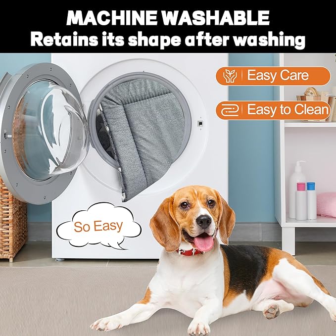 Dog Bed Mat, Reversible Crate Pads for Small/Medium/Large Dogs & Cats Sleeping, Portable & Soft, Dog Beds Crate Pad M(30"*20"*1.5")