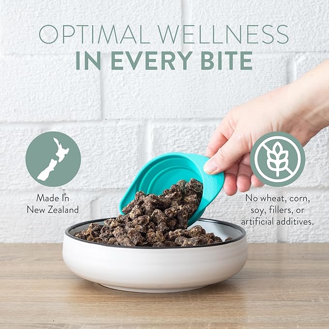 Meow Air Dried Cat Food - Beef & Hoki Recipe - Topper, Mixer or as Cat Training Treats, All Life Stages - 26.5 oz