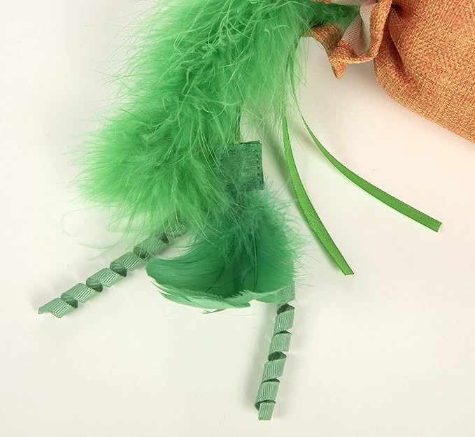 SmartyKat Kolossal Karrot Crinkle Kicker Catnip Cat Toy - Orange, Jumbo