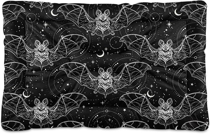 Bat Halloween Pet Bed Cute Dog Bed Mat Absorbing Non Slip Pad Pet Sleeping Mat for Small, Medium, and Large Dogs Puppy Cat 24 in x 18 in