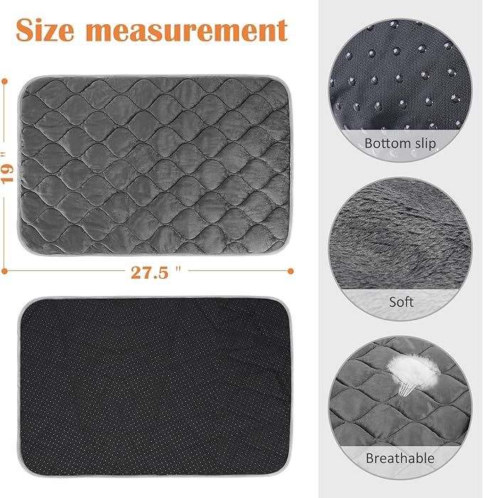 ULIGOTA Self-Warming Cat Bed and Heating Mat - Thermal Pet Bed for Dogs and Cats - Crate Pad