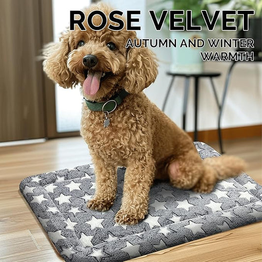 Dog Bed Mat - Comfortable Dog Kennel Pad, Multi-Purpose Dog Crate Bed & Dog Bed Mats for Dogs & Cats – Soft Dog Crate Mat & Dog Bed Crate Mat for Dog & Cat (Gray, L(35 * 23 * 1.5))