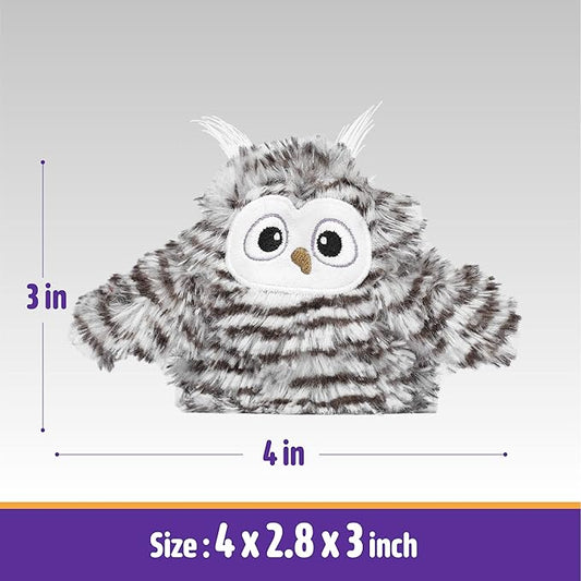 Interactive Cat Toy Rechargeable Automatic Chirping Owl Kitten Toy with Catnip, Auto Beating Wings Flying Bird Cat Toys for Indoor Cats to Play Alone, Never Boredom