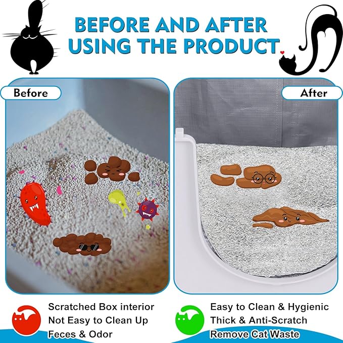 Liner F Compatible with Modkat Flip Litter Box - Reusable Liners for Flip Litter Box - Liner F for Cat Litter Box (3 Pack)