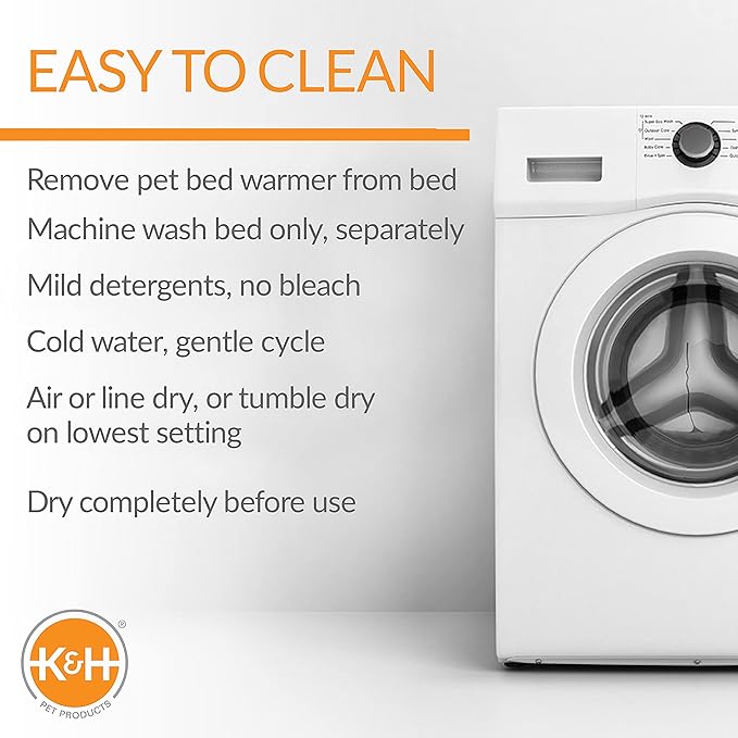 K&H Pet Products Thermo-Pet Cave Heated Cat Bed for Large Cats, Indoor Heated Pet Bed for Dogs & Cats, Covered Cave Pet Tent, Collapsible, Machine Washable, Safety Listed - 17 X 15 X 13in Gray