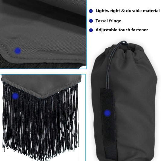 Harrison Howard Smooth Lightweight Adjustable Fastener Nylon Horse Tail Bag with Fringe