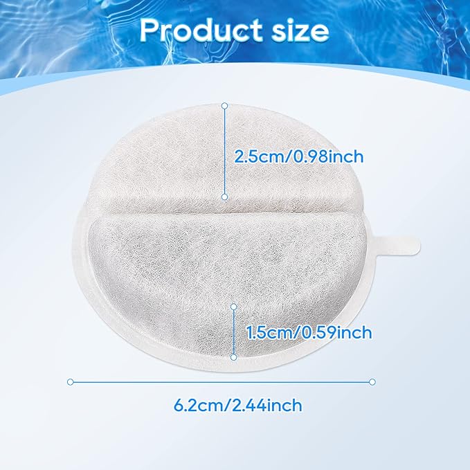 Cat Fountain Filter Replacement, 8 Pack Cat Water Fountain Filters, Pet Water Fountain Filter for Lite & Premium 84oz 2.5L Drinking Fountain