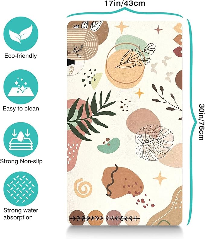 Pet Feeding Mat for Floors Waterproof Dog Mat for Food and Water Absorbent Quick Dry Non Slip mat for Cat Bowls