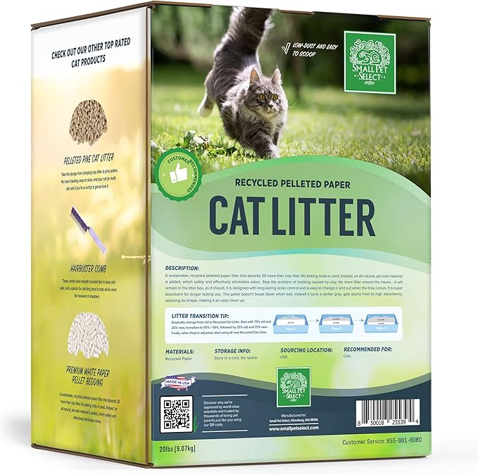 Small Pet Select-Recycled Pelleted Paper Cat Litter, 20lb