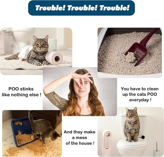 Cat Toilet Training Kit, Plastic Sand Box Mat Trainer Toilet Cleaning Hygienic Pet Supply (2025)