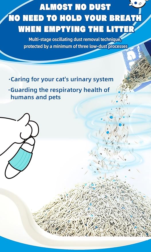 NIKORO Mixed Cat Litter,Strong Clumping Cat Litters,Odor Control and Unscented Ultra Absorbent Water Flushable Bentonite Tofu Cat Litter,Dust Free Scent Free,21 lbs(5.29 lbs×4Bags)