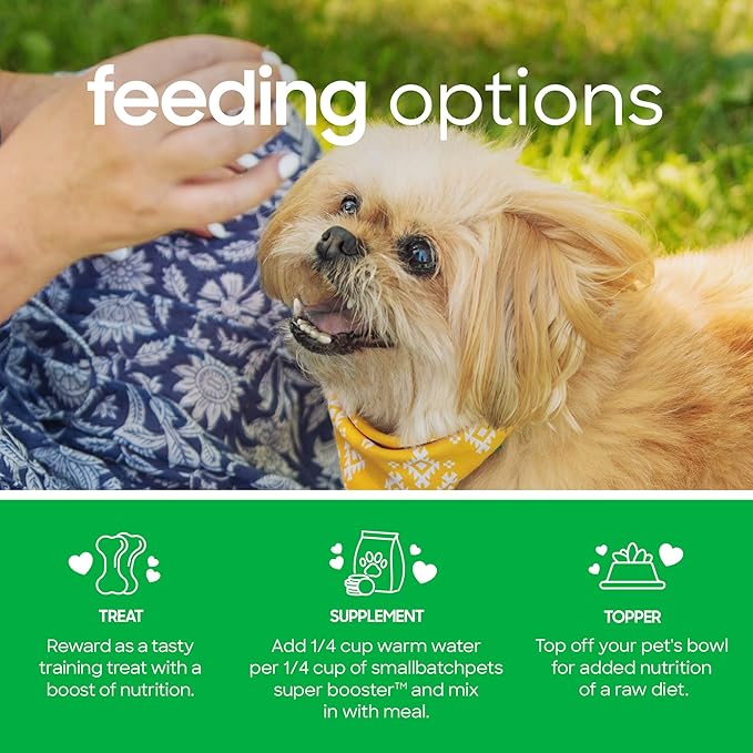 smallbatch Freeze Dried Dog Treats, Superfood Food Topper Duck Bites for Dogs & Cats, Probiotics, Organic Ingredients, High Protein, Grain Free Healthy Treat or Food Topper, Made in The USA, 7 oz Bag