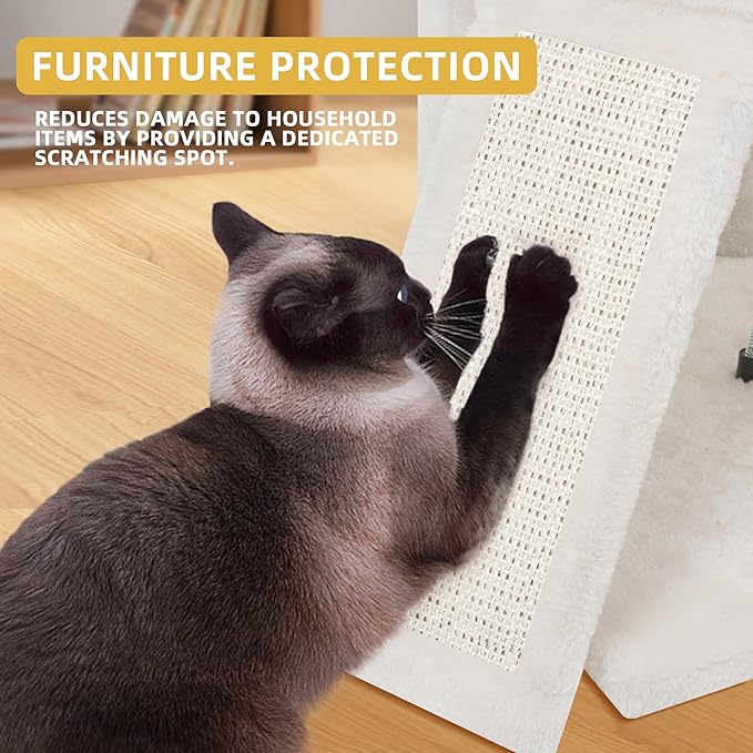 45in Cat Tree Tower with Big Condo for Indoor Kitten,Cat Tower with Scratching Post,Scratching Board and Cat Toys,Multi-Level,Small Space,Transformer Cat Tree, Beige(New)