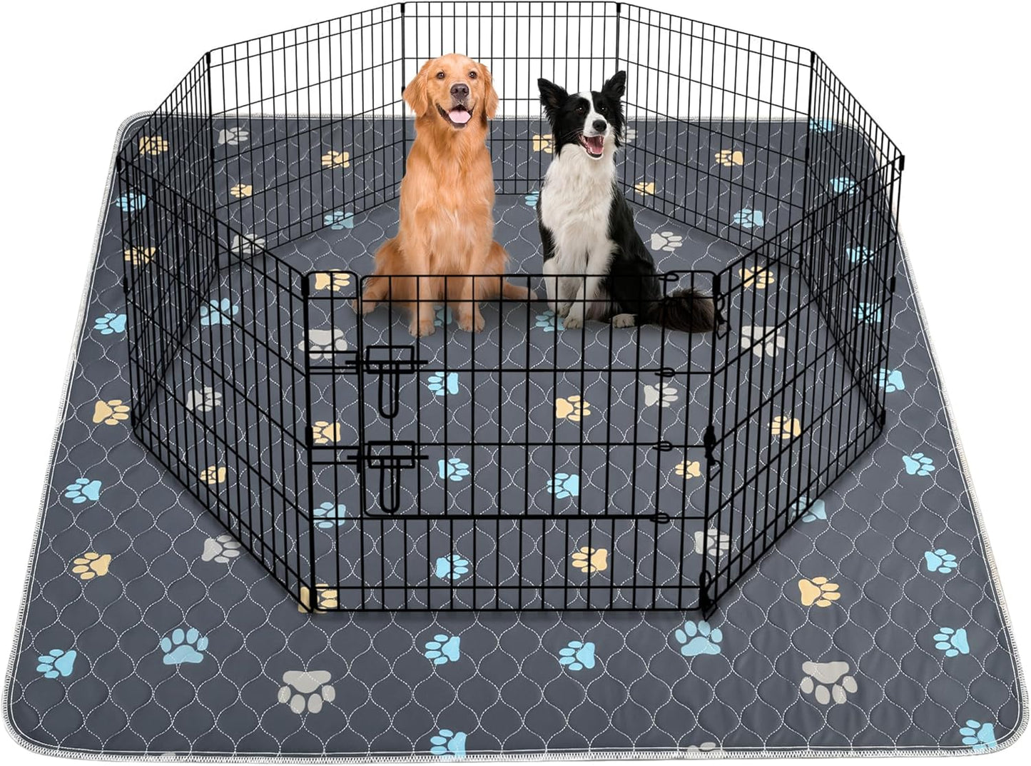 Aitmexcn Washable Puppy Dog Pee Pad, 2PCS 100% Waterproof Whelping Training Mat for Puppy/Senior Dog, Fast Drying Reusable Puppy Pads for Indoor, Outdoor and Car Travel- 36'' x 36''