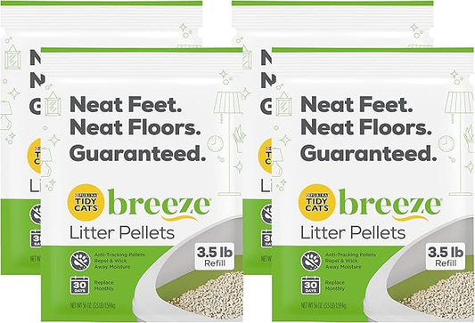 Purina Tidy Cats Breeze Cat Litter Pellets Refill - 3.5 lb. Pouch (Pack of 4)