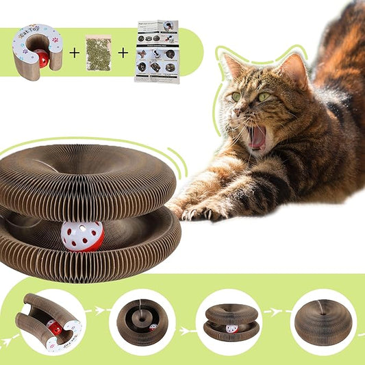 Kitty Kurlz cat Toy Magic Organ Cat Scratching Board Toy Kitty curlz Foldable Accordion Cats Toy (1pcs)