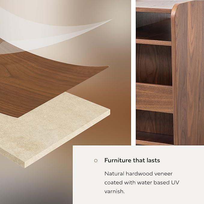 WERMO 12'' Cat Hideaway Side Table - Cat House for Indoor Cats and Enclosed Bed Cave and Hideout for Small Pets with Magazine Holder & Storage Doubling as Narrow End Table, Wood Night Stand (Walnut)