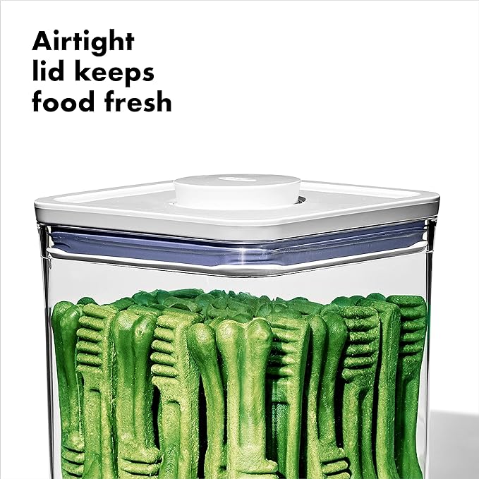 OXO Good Grips Pet POP Container – 2.8 Qt/2.6 L |Ideal for up to 3lbs of Dog Food or 2lbs of Cat Food | Airtight Dog and Cat Food Storage Container | BPA Free
