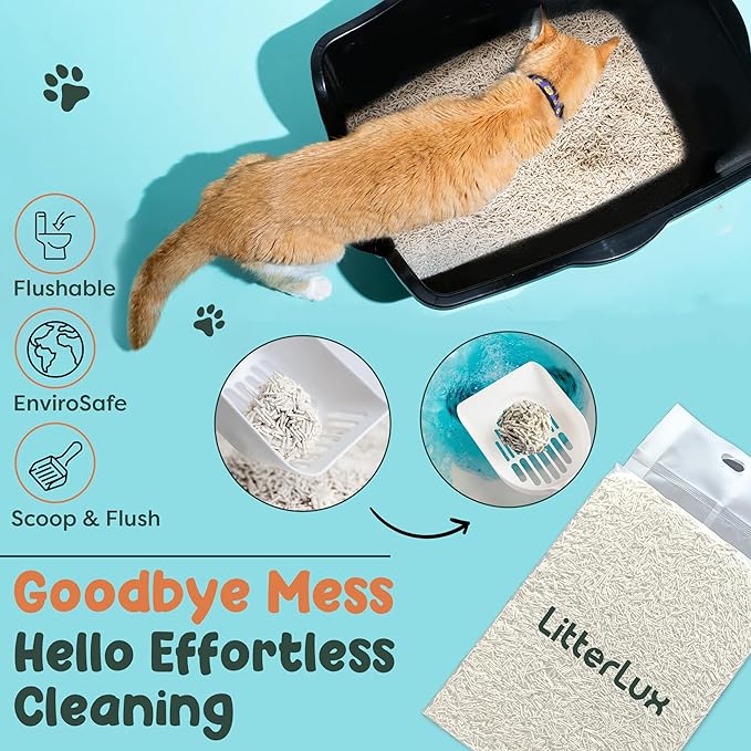 Tofu Cat Litter Clumping, Ultra Absorbent, Fast Drying, Flushable Cat Litter 100% Natural Ingredients, Solubility in Water, Neutralizing Properties of Odor, Dust-Free Tofu Litter for Cats 11lb
