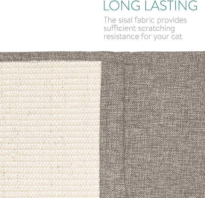 Navaris Cat Scratch Mat Sofa Protector - Natural Sisal Furniture Protector Scratching Pad for Cats - Scratch Carpet for Couch, Sofa, Chair