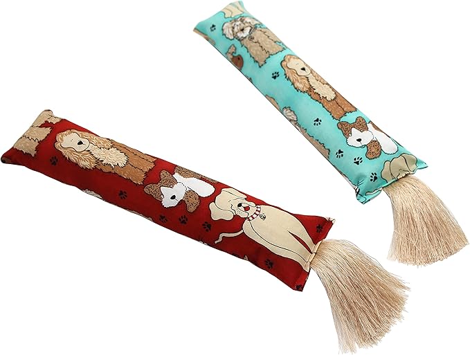 2 Pack Interactive Catnip Cat Kicker with Tassel, Bite Resistant Chew Toy, Crinkle Kicker, Accessories for Indoor Cat