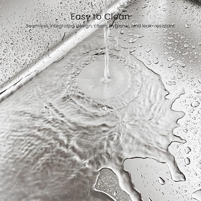 KPWACD Enclosed Stainless Steel Cat Litter Box with Lid, XL Extra Large Non-Stick Metal Litter Pan for Big Cats, High-Sided Kitten Toilet Enclosure, Non-Stick, Anti-Leakage, Easy Cleaning