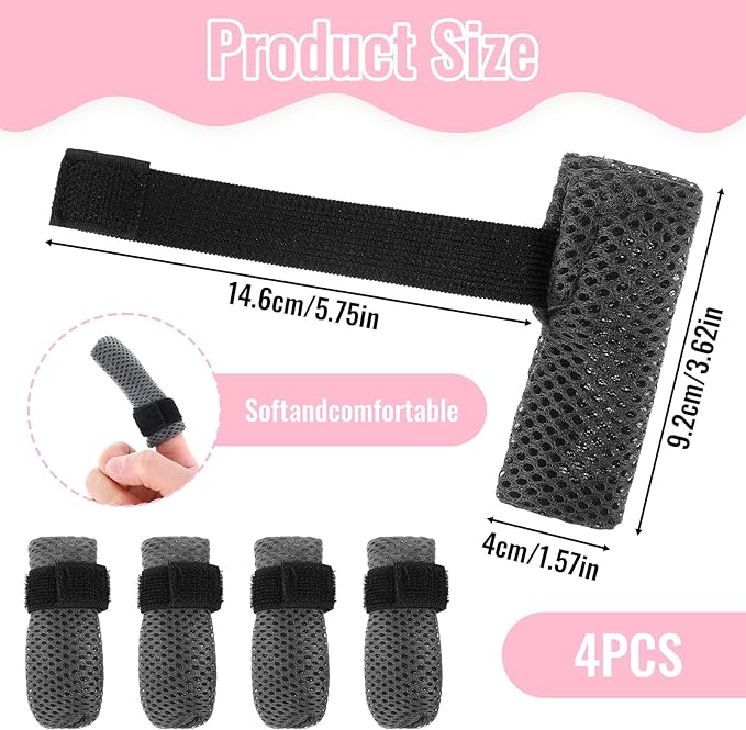 4Pcs Cat Shoes, 3.62×1.57 Inches Anti Scratch Cat Mittens, Breathable Mesh Nail Caps for Cats Claws, Adjustable Cats Claw Covers for Pet Bathing Feeding Cutting Nails(Gray)