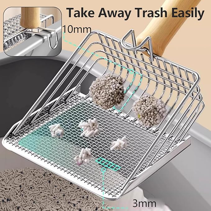 Extra Large Stainless Steel Cat Litter Box with High Sided Walls for Big Cats, Anti Urine Leakage, Odorless and Easy Cleaning, for Healthy Cats, Includes Foot Pad & Scoop - XXL Litter Box