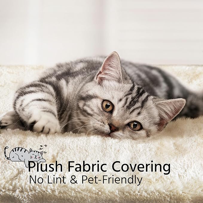 Yaheetech Multi-Level Cat Trees Cat Towers 79in Cat Tree for Indoor Cats with Sisal-Covered Scratching Posts, Plush Perches and Stable Condo for Kittens, Cats and Pets, Beige