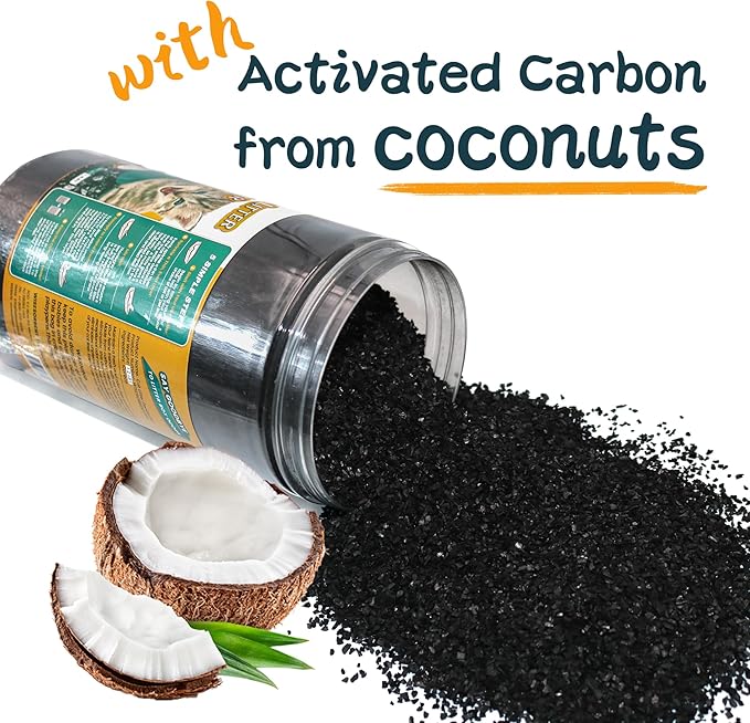 Cat Litter Deodorizer 2.4Lb Activated Carbon Litter Box Odor Eliminator Absorber Unscented Cat Litter Odor Control Room Deodorizer Solution for Homes with Pets