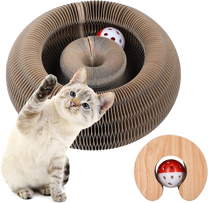 TV Cat Scratcher Cardboard Lounge Bed, Cat Scratching Board, Durable Board Pads Prevents Furniture Damage (L-Shape) (Reversible)