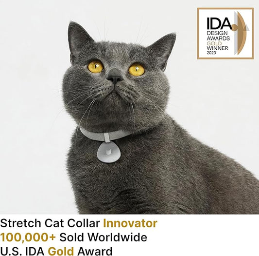 Safety Cat Collar and ID Tag Set, Elastic Quick Release Non Breakaway Collar, Personalized Aluminum Engraved Pet Name Tag, Lightweight for Kitten Small Large Cats (Midnight Black-S, Pocket)