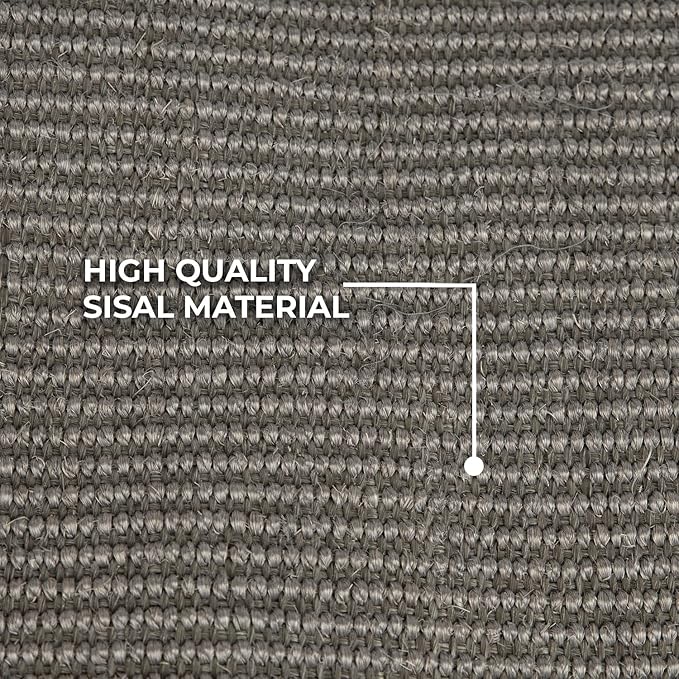 Best Pet Supplies Cat Scratchers for Indoor Cats - Interactive Hanging Log & Mat, Supports Natural Behaviors, Heavy Duty, Gray