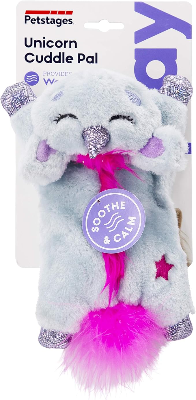 Catstages Cuddle Pal Unicorn Soothing Plush Purple Cat Toy, Medium
