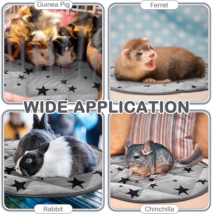 Namalu 4 Pack Self Warming Cat Bed Self Heating Cat Mat Star Pattern Soft Dog Crate Pad Thermal Pet Mat Anti Slip Kennel Washable Dog Warming Bed for Outdoor Indoor(15.7 Inches,Round)