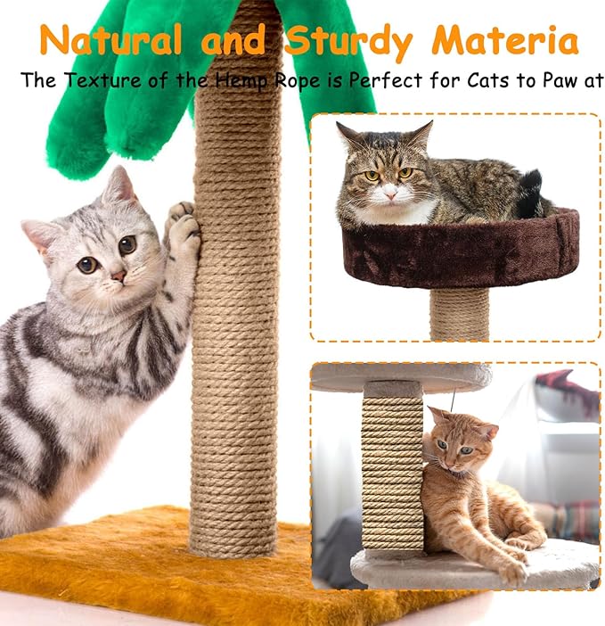 Jute Rope for Cat Scratch Post 1/4" Diameter 164 FT Cat Natural Hemp Rope Cat Tower Repair Rope Cat Tree Rope Replacement Recovering and DIY