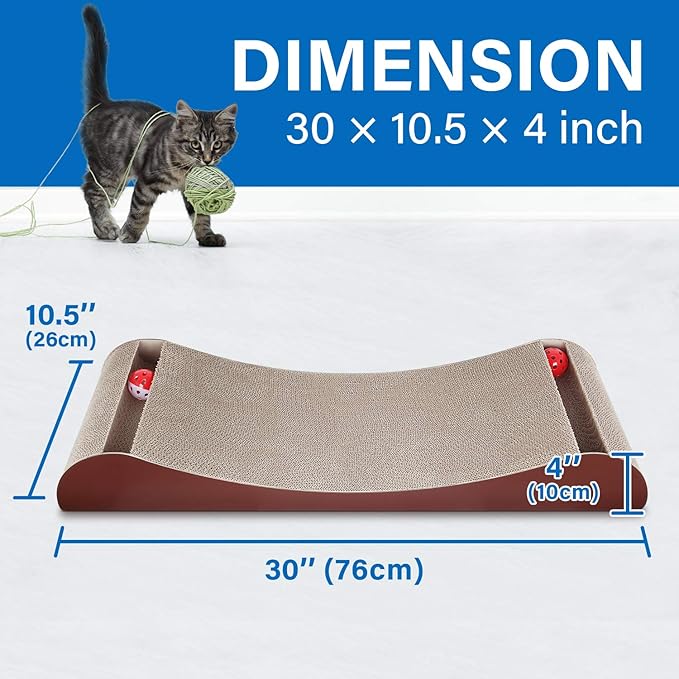 FluffyDream Cat Scratcher Cardboard Lounge Bed, Cat Scratching Pad, Pet Lounger (Lounge Bed)
