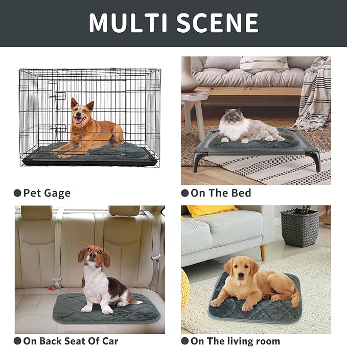 Self-Warming Cat Bed Indoor/Outdoor Super Soft Self Heating Pet Mat Washable Thermal Pad for Cat & Dog 21x15.7 inch