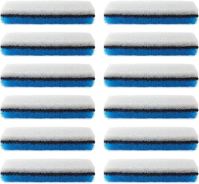 PET STANDARD Premium Water Filter Compatible with NPET® WF020 Water Fountain. Rectangular-Shaped, Washable Pet Fountain Filters with Triple Filtration System, Pack of 12