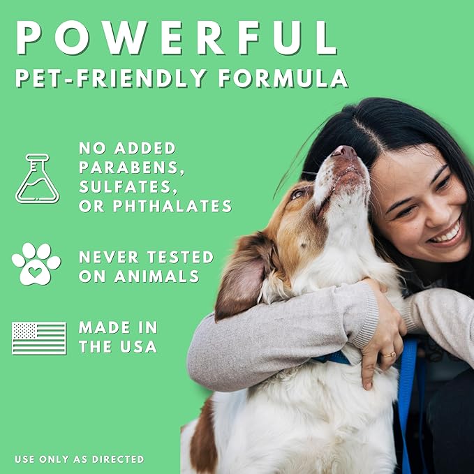 All Natural Stain & Urine Odor Eliminator Pet Enzyme Cleaner. Makes 1 Gallon. Dog & Cat Pee Smell Remover. Best Spray for Carpet, Hardfloor, Mattress, Turf, Kennel, Dog Bed, Concrete, Etc