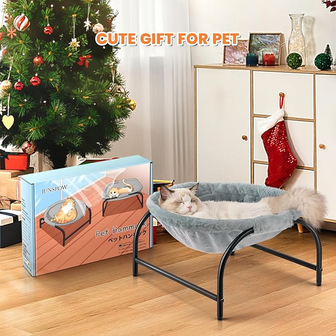Cat Bed Dog Bed Pet Hammock Bed Kitty Sleeping Cat Supplies Pet Supplies Whole Wash Stable, Detachable, Breathable, Easy Assembly Indoors Outdoors, 16.9 in x 16.9 in x 9.5 in