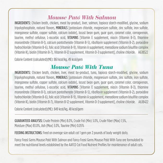 Fancy Feast Gems Pate Cat Food Mousse and a Halo of Savory Gravy Wet Cat Food Variety Pack - (Pack of 12) 4 oz. Boxes