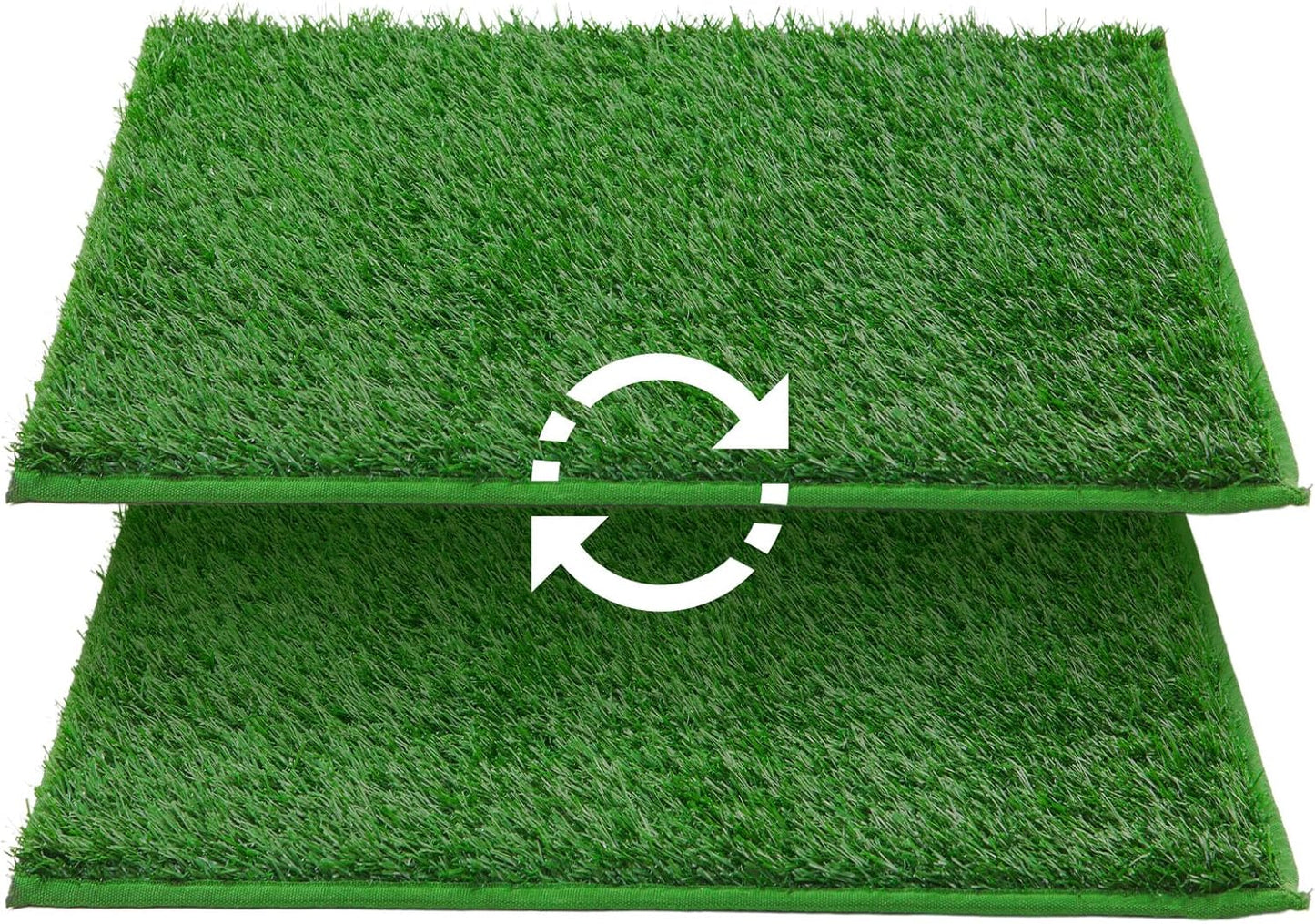 LOOBANI Dog Grass Pee Pads, Artificial Dog Grass Pads for Potty Tray, Fake Grass for Dogs to Pee On, Outdoor Indoor Pee Grass for Dog Potty (14.1*18.1 inch)